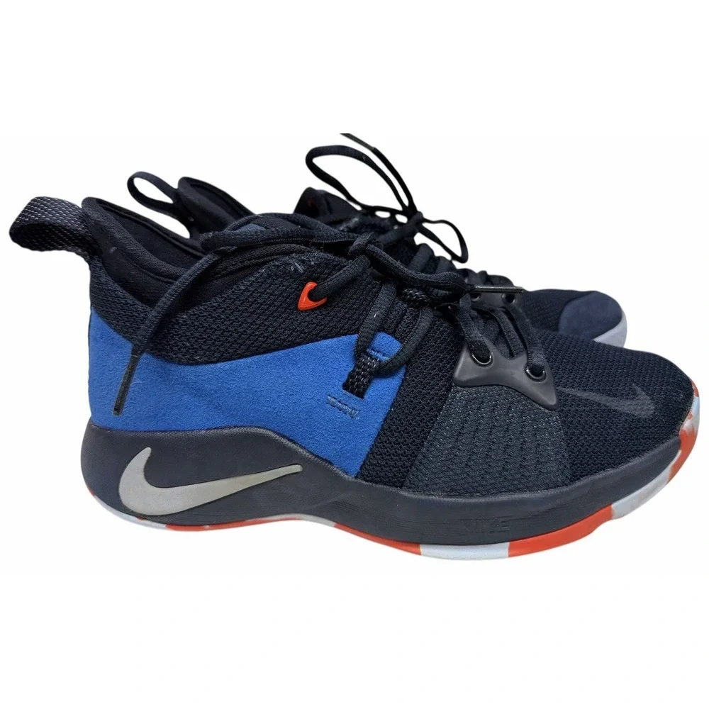 Size 4.5 Y Nike Paul George PG 2 GS Youth Basketball Shoe 943820-400 Orange/blue